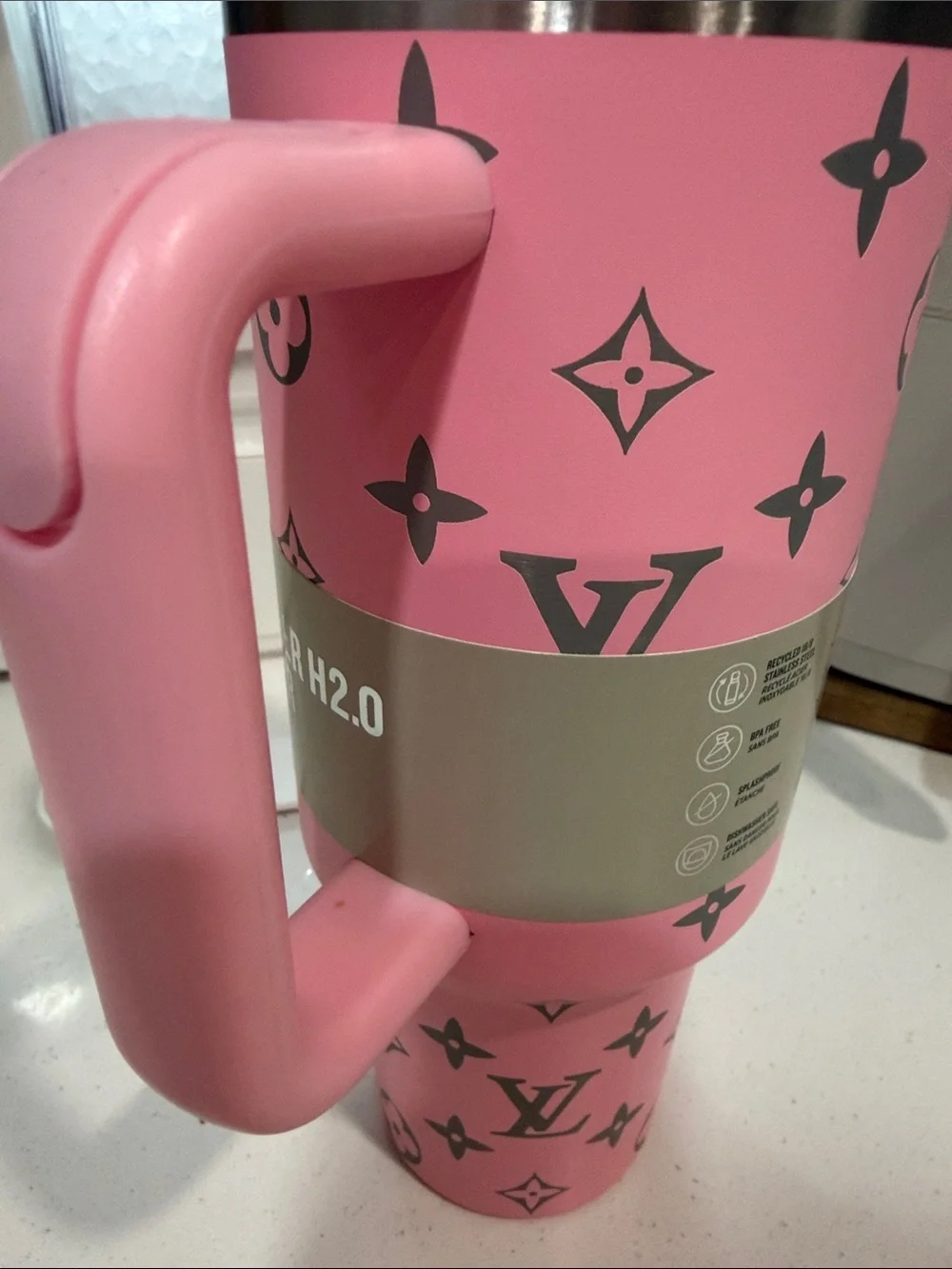 Stanley Pink Quench Tumbler with Handle